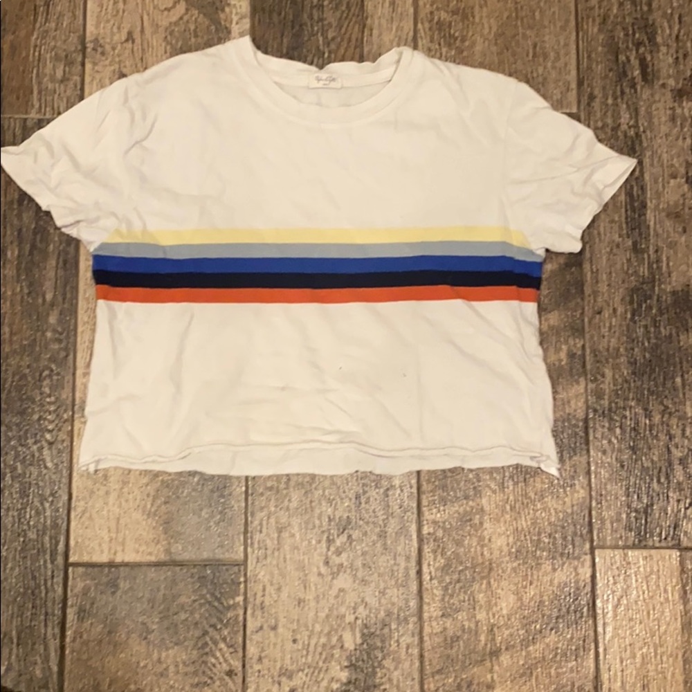 wide cut cropped tee